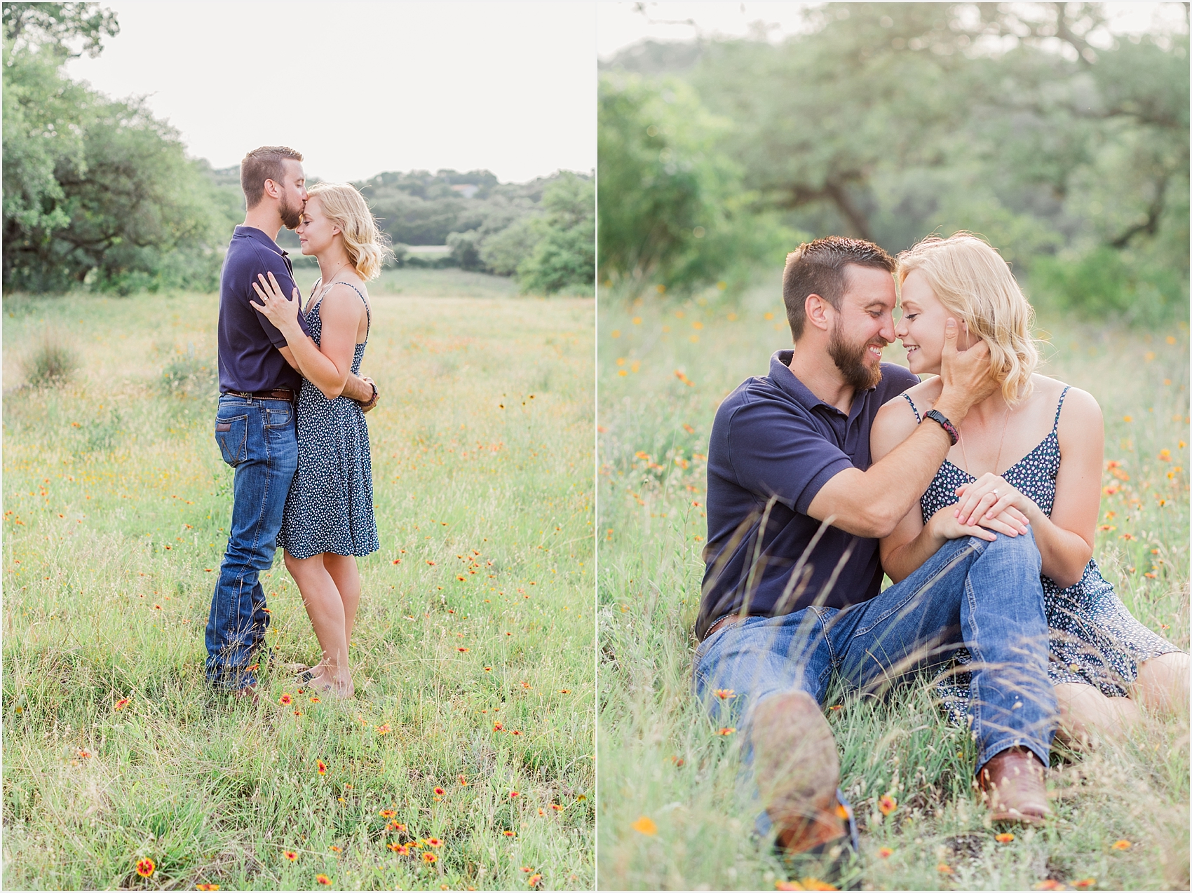 Austin Texas ATX Engagement Session Wedding Photographer Wildflowers Canyon Lake