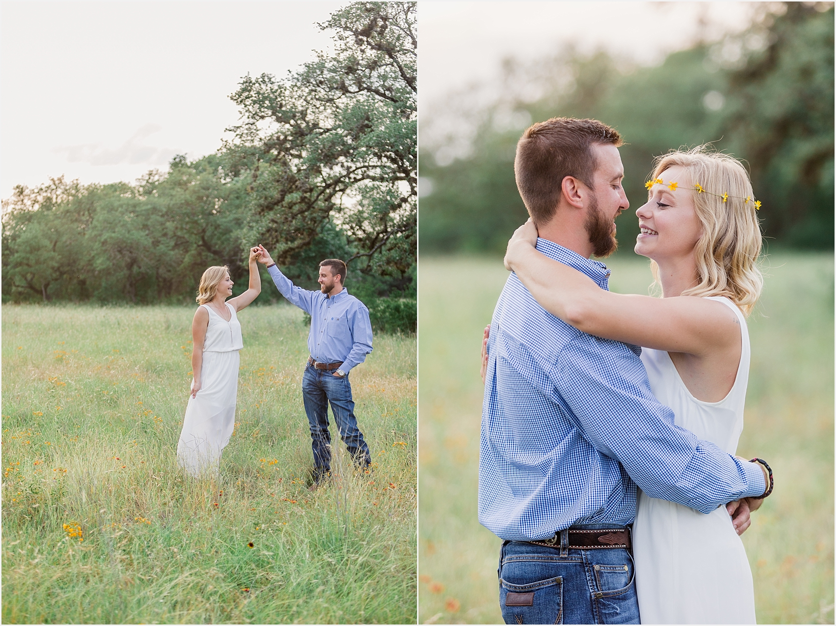 Austin Texas ATX Engagement Session Wedding Photographer Wildflowers Canyon Lake