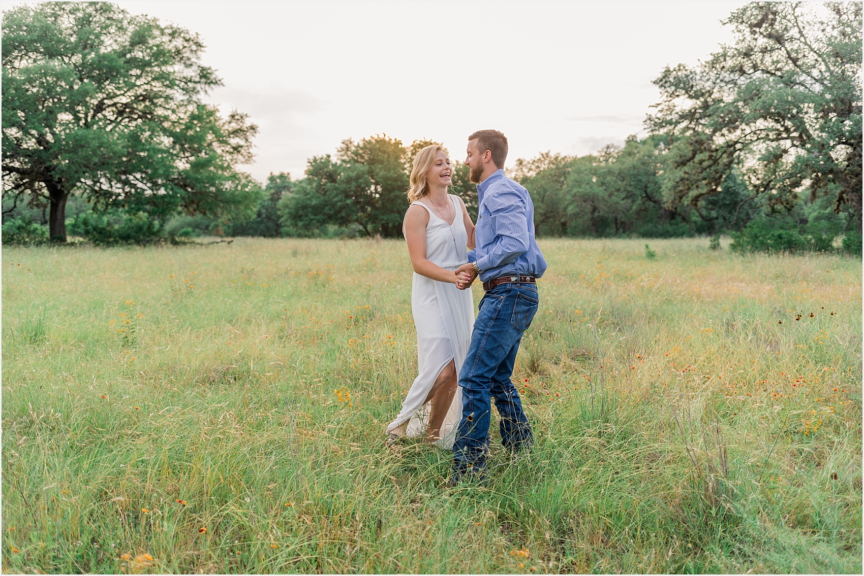Austin Texas ATX Engagement Session Wedding Photographer Wildflowers Canyon Lake Flower Crown