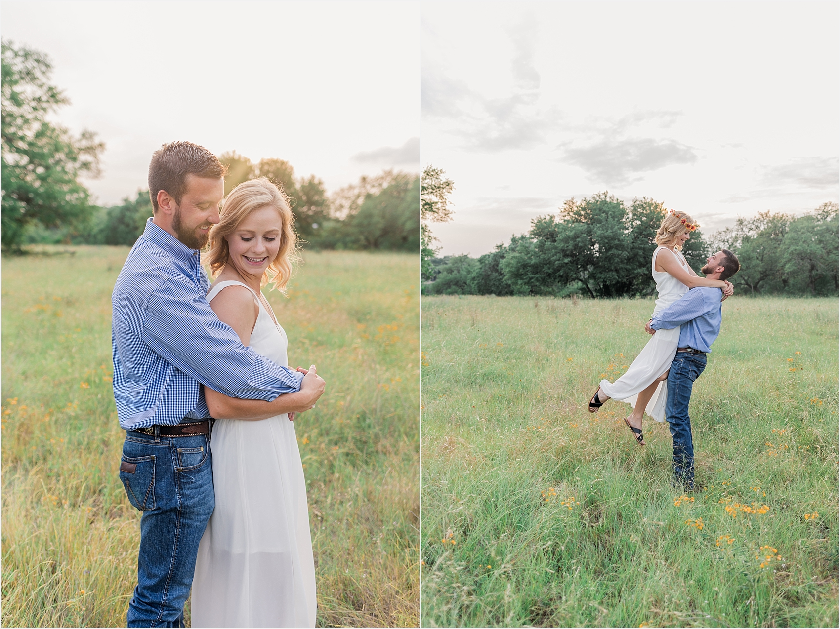 Austin Texas ATX Engagement Session Wedding Photographer Wildflowers Canyon Lake Flower Crown The Lift