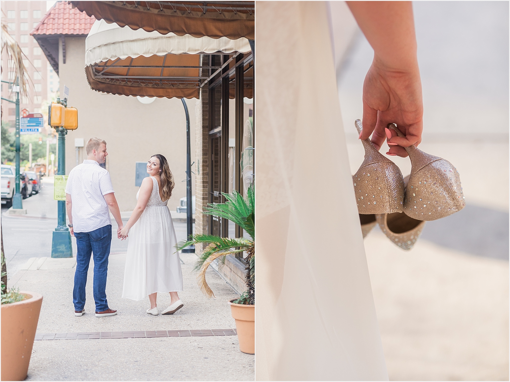 Austin San Antonio Wedding Photographer Light and Airy Elegant Engagement Session River Walk