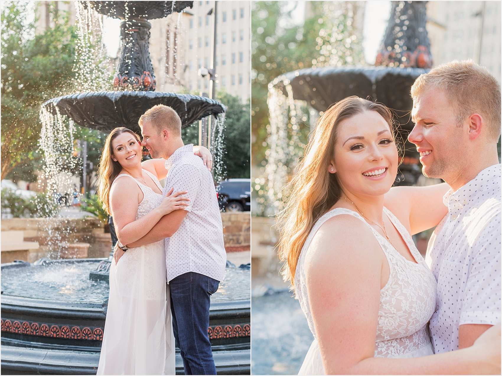 Austin San Antonio Wedding Photographer Light and Airy Elegant Engagement Session River Walk
