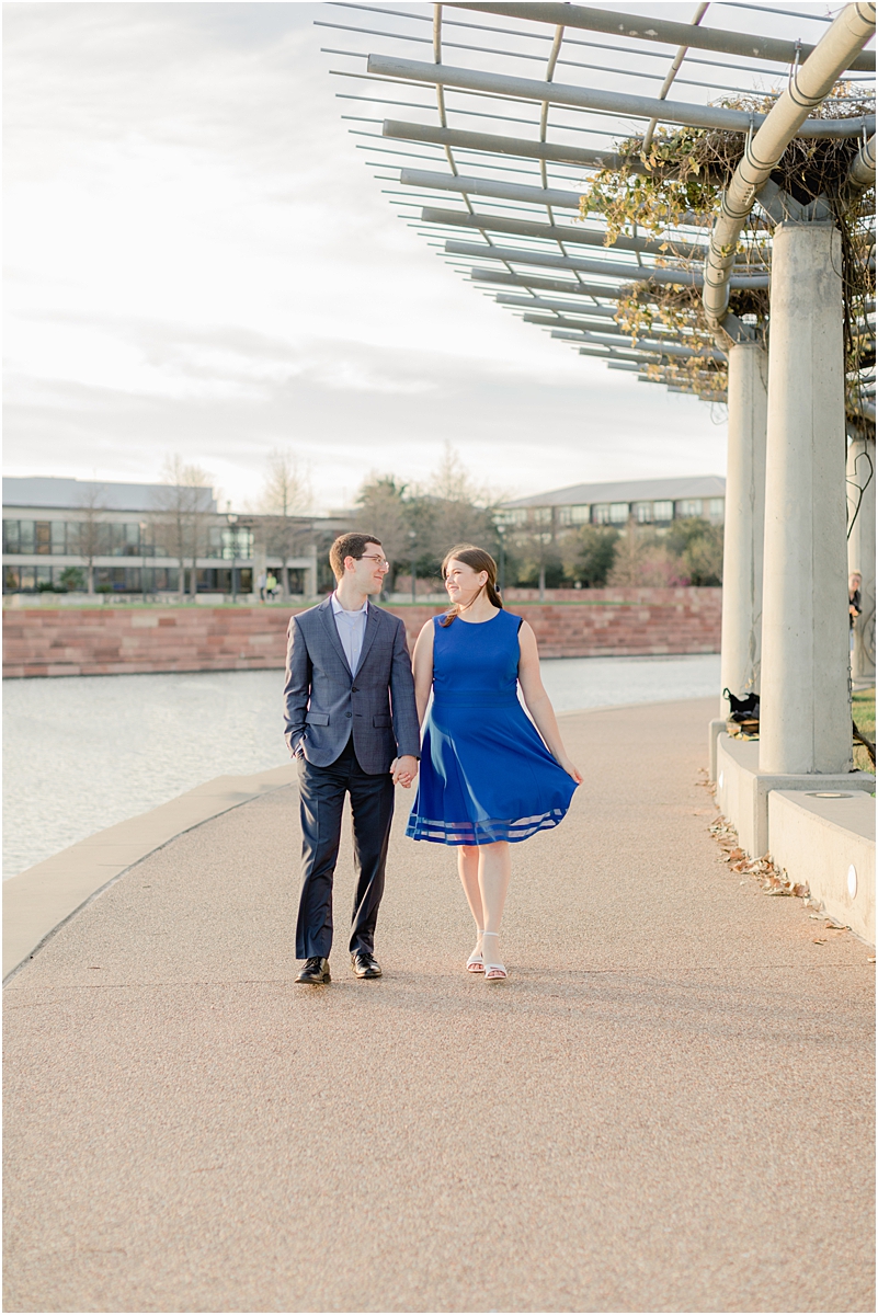 This joyful, sunny weather matched Erin and Andrew's energy for their Mueller Lake Park engagement session! Check out how dreamy this golden hour was!