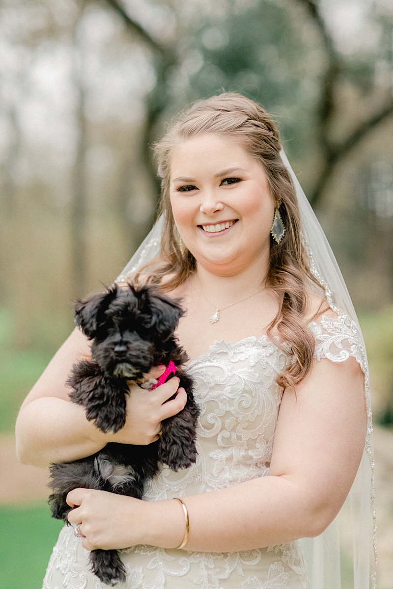 Meg's Texas Hill Country Bridal Session was what dreams are made of! Spoiler: the cutest little puppy made an apperance and almost stole the show!