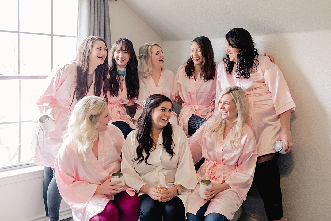 Pink robes for the getting ready shots! "Not to be cheesy, but everything just made sense.” This Vista West Ranch wedding features the sweetest love story!! Click through to read more!