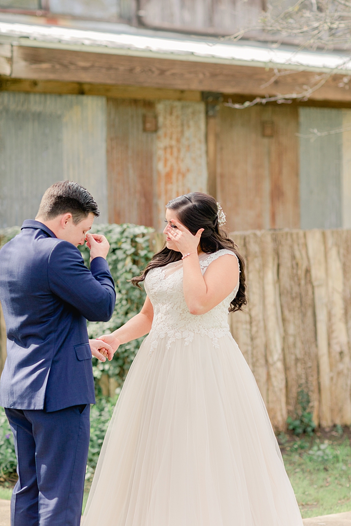 Love these first look moments!! "Not to be cheesy, but everything just made sense.” This Vista West Ranch wedding features the sweetest love story!! Click through to read more!