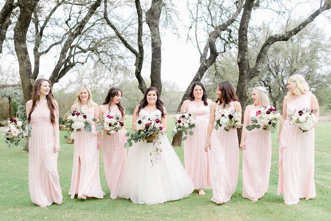 Pink bridesmaids dresses! "Not to be cheesy, but everything just made sense.” This Vista West Ranch wedding features the sweetest love story!! Click through to read more!