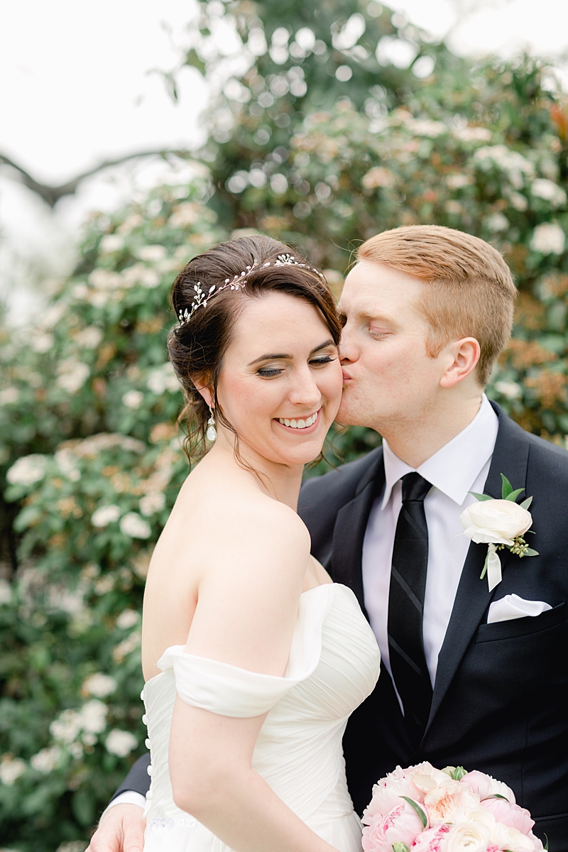 The first look moment! An elegant Springtime Antebellum Oaks wedding in Austin, Texas is what dreams are made of! Navy and blush accents, cookie cakes, and more!