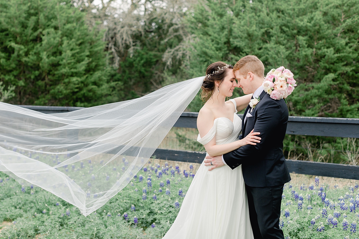 Cathedral length veil swoop! An elegant Springtime Antebellum Oaks wedding in Austin, Texas is what dreams are made of! Navy and blush accents, cookie cakes, and more!