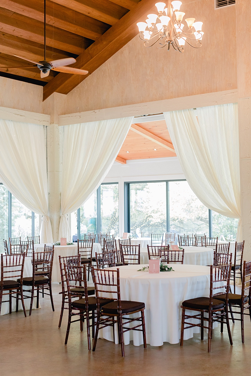 Reception hall! An elegant Springtime Antebellum Oaks wedding in Austin, Texas is what dreams are made of! Navy and blush accents, cookie cakes, and more!