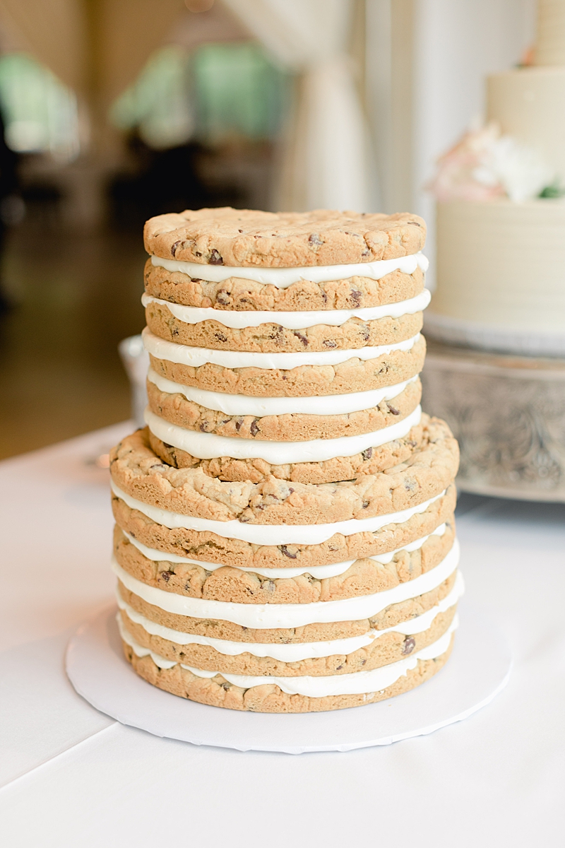 Cookie cake by Michelle's Patisserie! An elegant Springtime Antebellum Oaks wedding in Austin, Texas is what dreams are made of! Navy and blush accents, cookie cakes, and more!