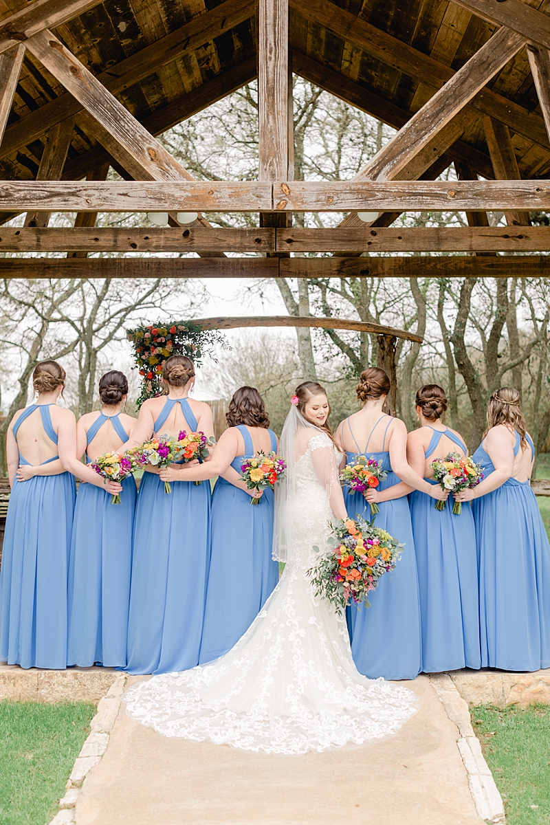 So what do you do when your wedding falls on Texas Independence Day? If you thought, duh, decorate it with all the beautiful and familiar Texas wildflower that pop up every spring! You and Meg are definitely on the same page!! When she told us about her vision when we met about a year go, I was so excited to see her vision come into place. She described it as colorful, magical, and a memory I will cherish forever. Needless to say, those florals and that vision delivered!