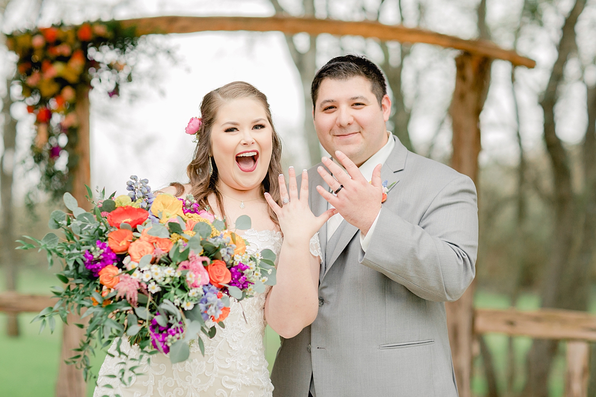 So what do you do when your wedding falls on Texas Independence Day? If you thought, duh, decorate it with all the beautiful and familiar Texas wildflower that pop up every spring! You and Meg are definitely on the same page!! When she told us about her vision when we met about a year go, I was so excited to see her vision come into place. She described it as colorful, magical, and a memory I will cherish forever. Needless to say, those florals and that vision delivered!