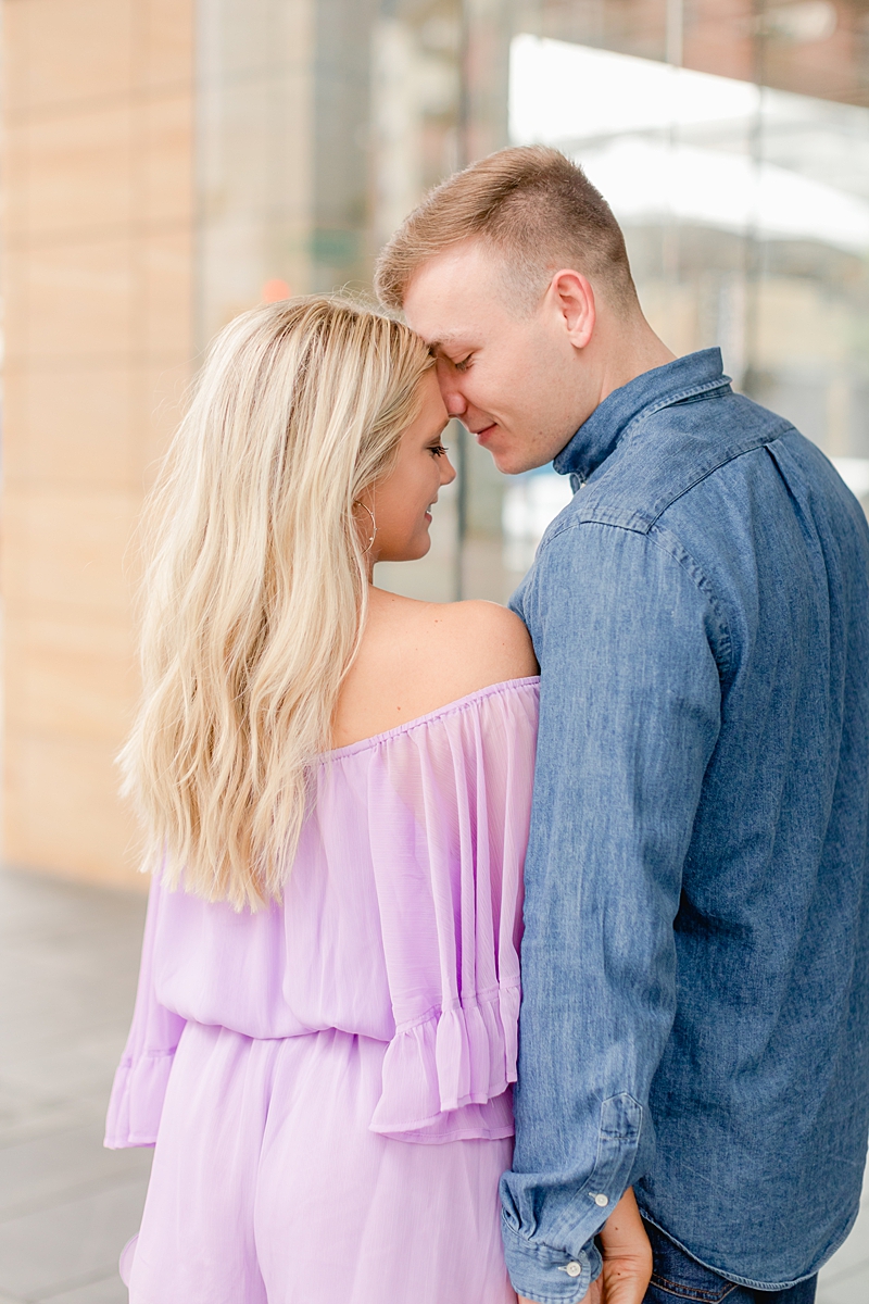 This downtown ATX engagement session has a total city feel! We headed to a cute coffee shop & walked across the Congress bridge to get that Austin skyline!