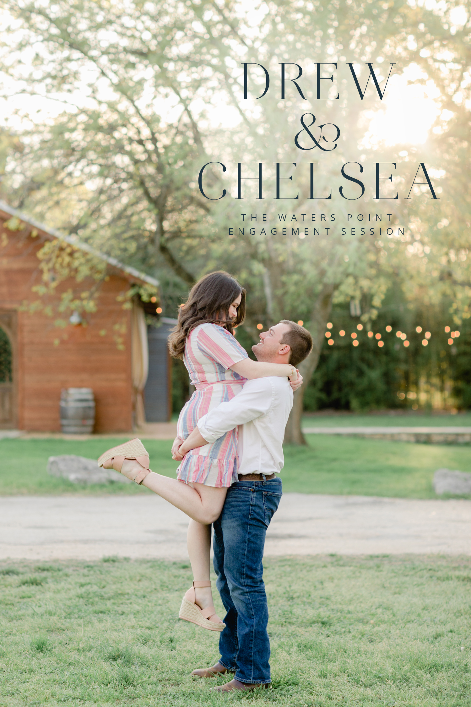 THE LIFT! Chelsea & Drew's engagement session at The Waters Point was so dreamy! Outfit Inspiration for sure!