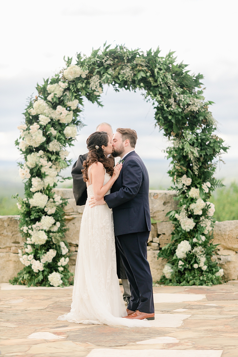 Ceremony site at Rancho Mirando, overlooking the Texas Hill Country! Austin Texas wedding photographer. Click through to see all the beautiful details from this wedding!