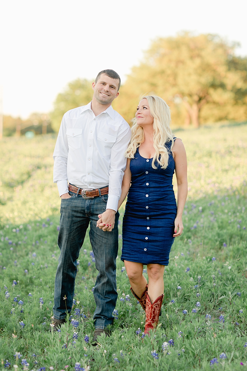 This engagement session in the Texas bluebonnets is just perfect! Outfit inspiration for sure!!! Steph is a reporter for Studio 512 and Aaron is a firefighter. Click through to read their story! 