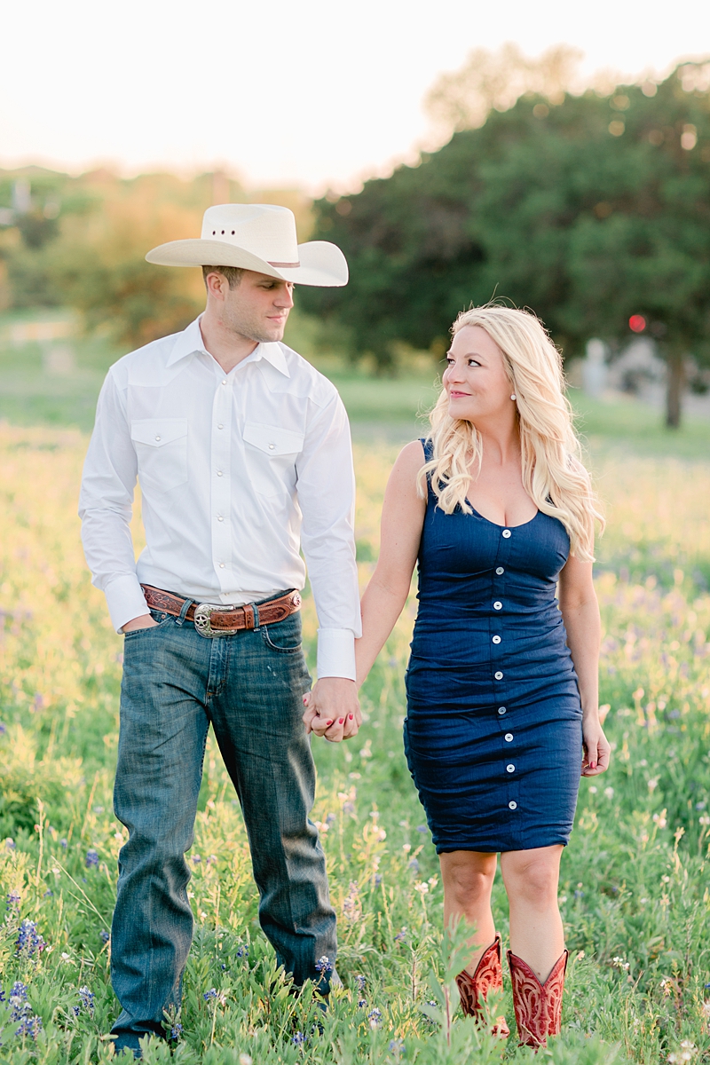 This engagement session in the Texas bluebonnets is just perfect! Outfit inspiration for sure!!! Steph is a reporter for Studio 512 and Aaron is a firefighter. Click through to read their story! 