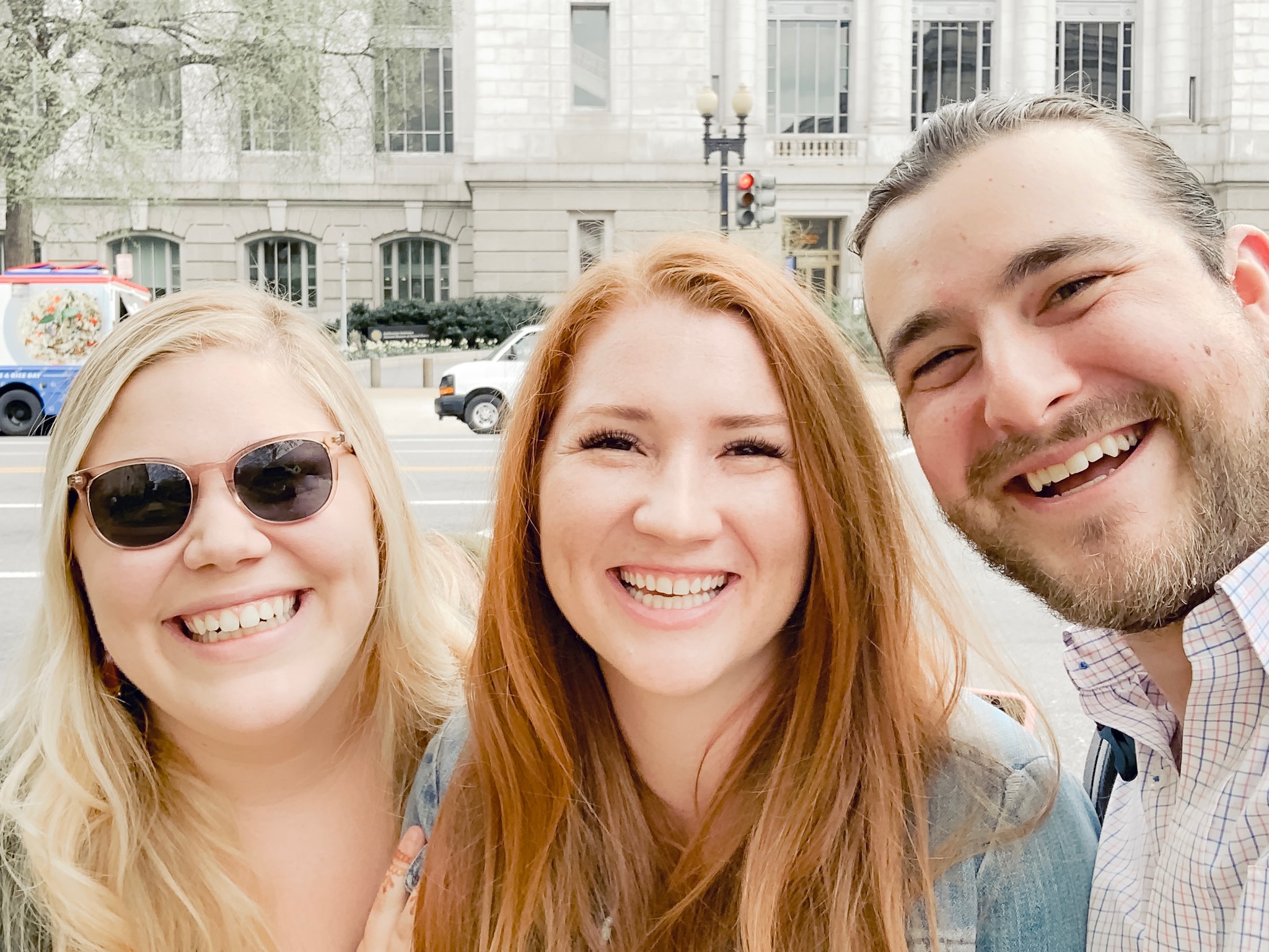 Last week AJ and I got to embark on a trip of firsts! Our first time heading to D.C. Our first time traveling with our bff Paige. (Aside from a quick beach road trip last summer!) And our first big ~wedding~ related shenanigan: having our engagement session!