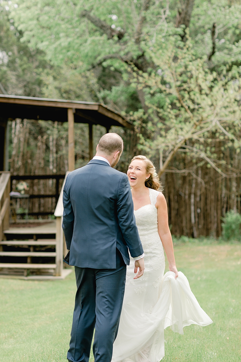 The first look moment!! So many handpicked, thoughtful details here in and around this wedding in Dripping Springs, Texas. Click through to see the most perfect wedding day!