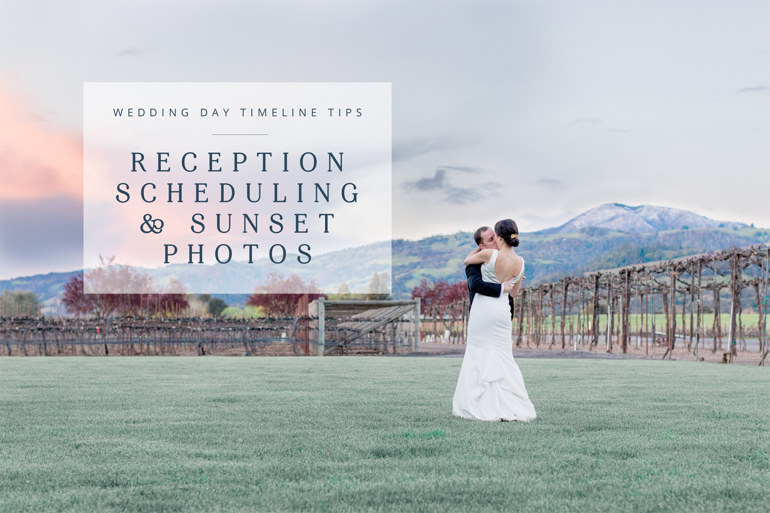 Click through to see how to plan your reception "activities" and why sunset portraits are imperetive. It’s time away from everyone, to soak in this moment with your new spouse.