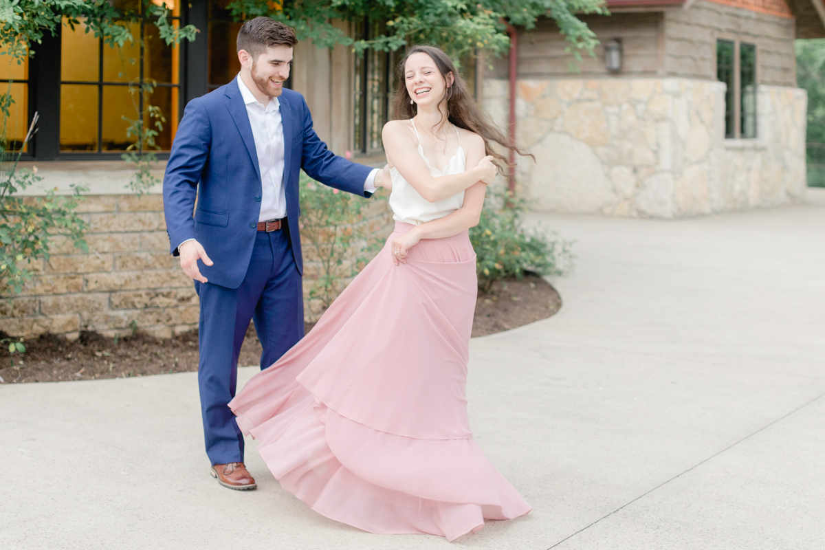 ALT TEXT: Sometimes a couple's energy is just so contagious. That’s Sebastian and Amber-Lea. They're the epitome of bubbly. Their Camp Lucy engagement session was so fun and beautiful! Plus there were ALPACAS! Click through to see their whole session!