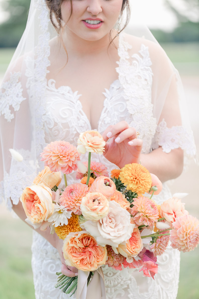 That beautiful coral bouquet though! I could go on and on about how beautiful this Olde Dobbin Station bridal session is. How perfect the weather was, how wonderful all the details, and that bouquet...! But really this bridal session was so special to me because of the bride. Click through to read her story and see this beautiful session!