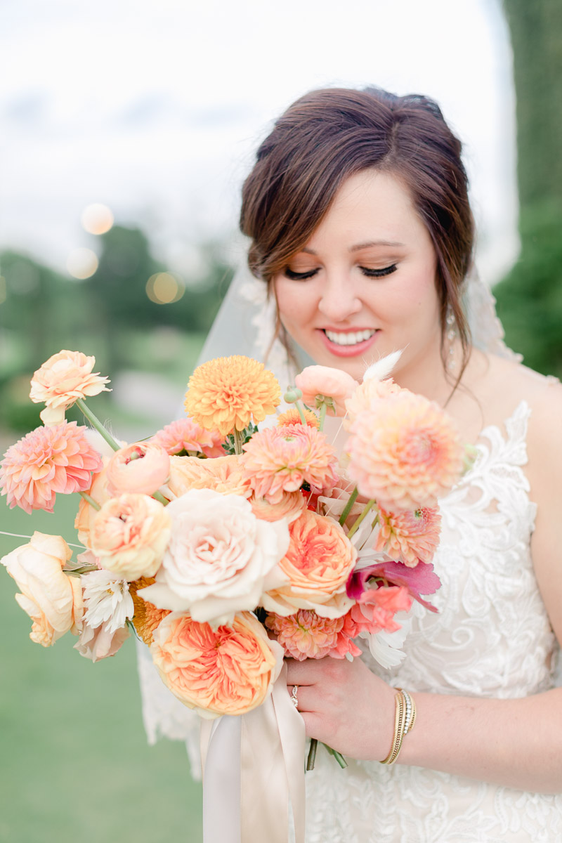 That beautiful coral bouquet though! I could go on and on about how beautiful this Olde Dobbin Station bridal session is. How perfect the weather was, how wonderful all the details, and that bouquet...! But really this bridal session was so special to me because of the bride. Click through to read her story and see this beautiful session!