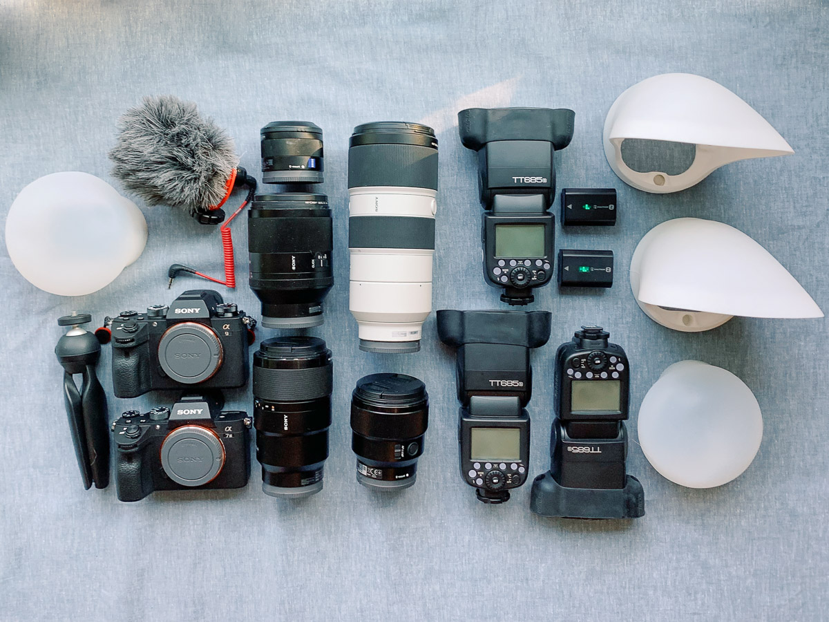 We're a wedding photography duo, pre-launch of videography, and post switch to a full Sony system! Curious what's in our bag? Click through to find out!