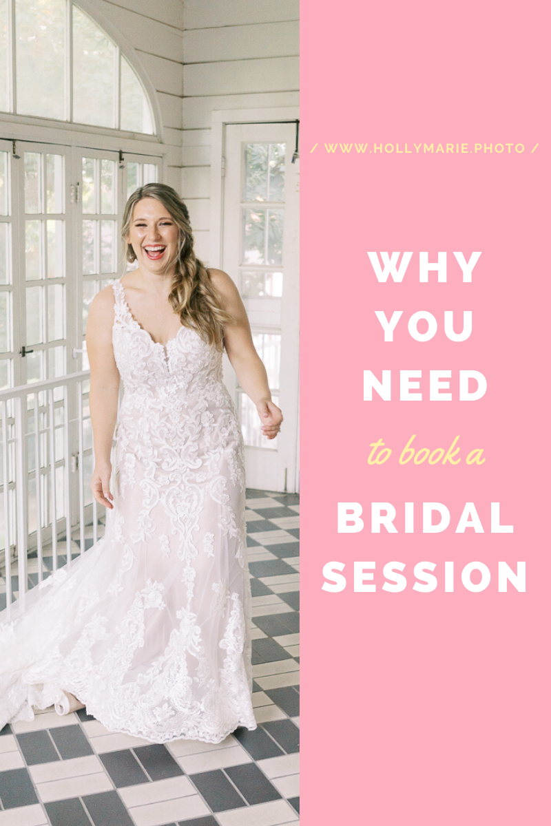 From McKenzie, a #HMbride herself: Here's why you NEED to book a bridal session with your wedding photographer!