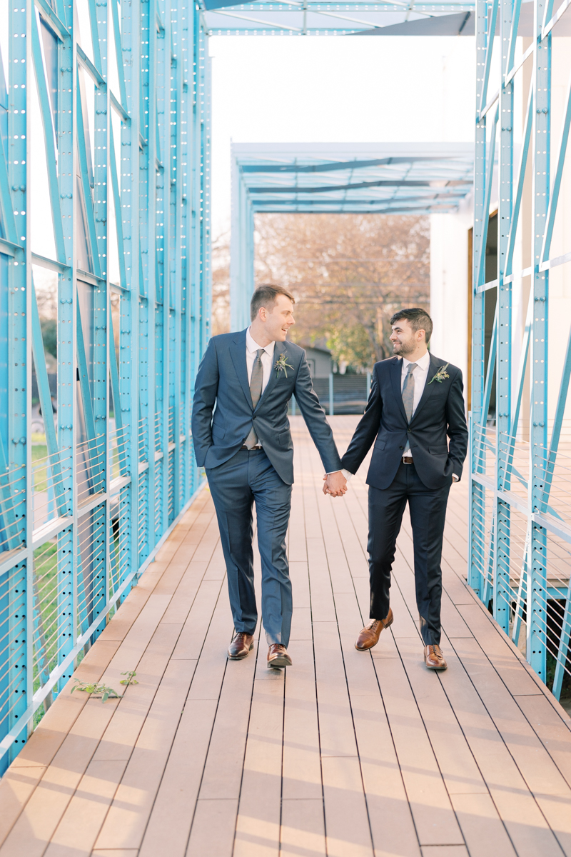 Nick and Alex’s intimate Springdale Station wedding was one of our most touching and beautiful to date! They are the most handsome set of grooms and so fun!