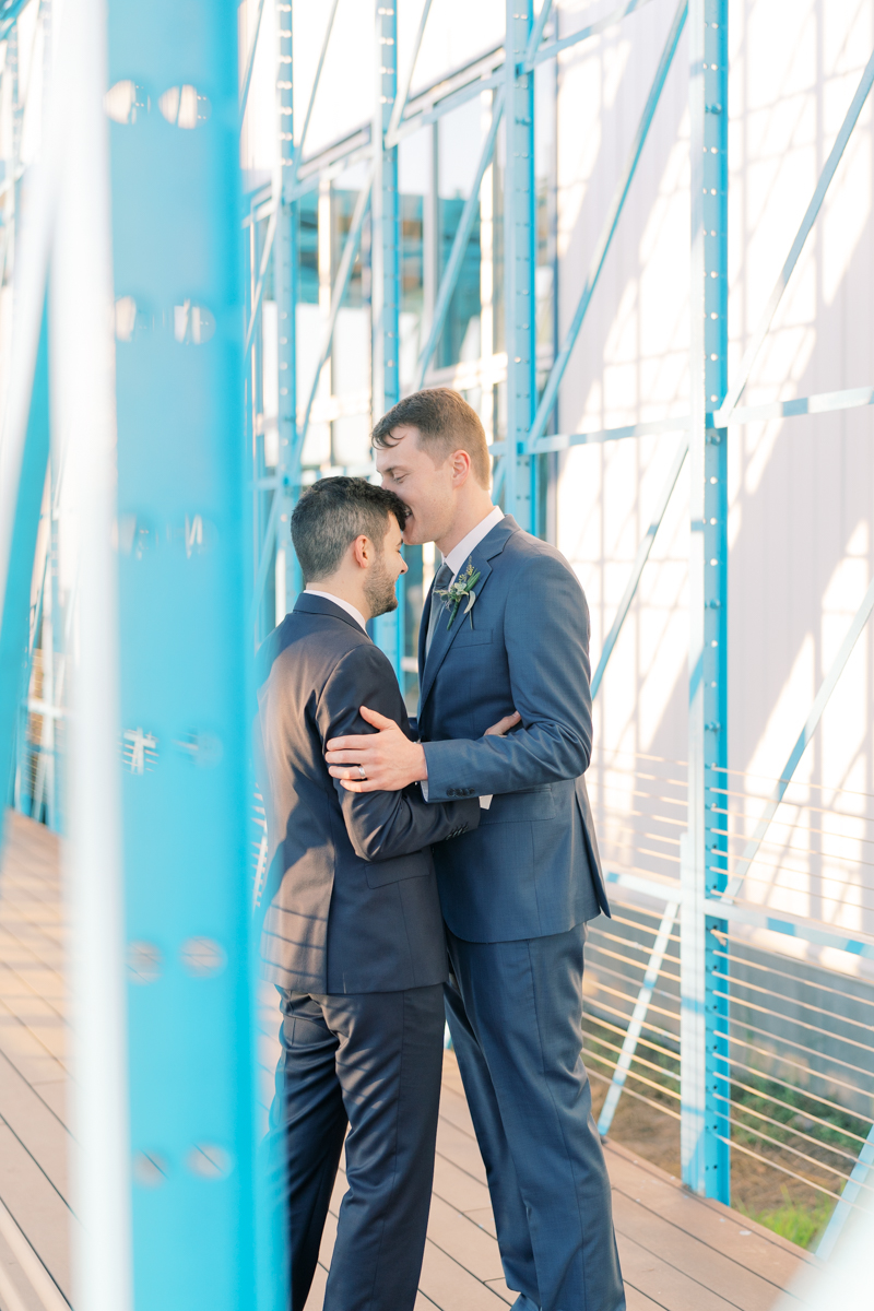 Nick and Alex’s intimate Springdale Station wedding was one of our most touching and beautiful to date! They are the most handsome set of grooms and so fun!