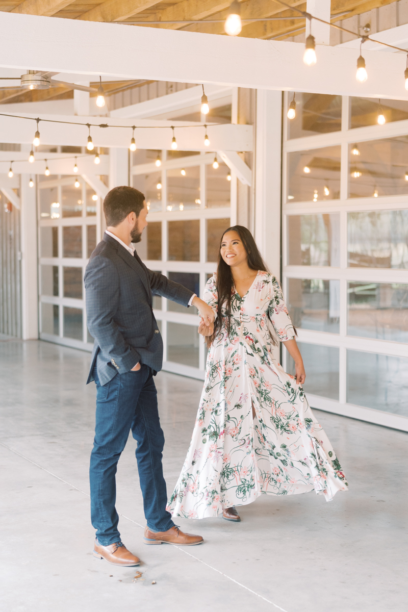 This engagement session at The Addison Grove in Austin Texas is so gorgeous! It's never a bad idea to have your session at your wedding venue!!