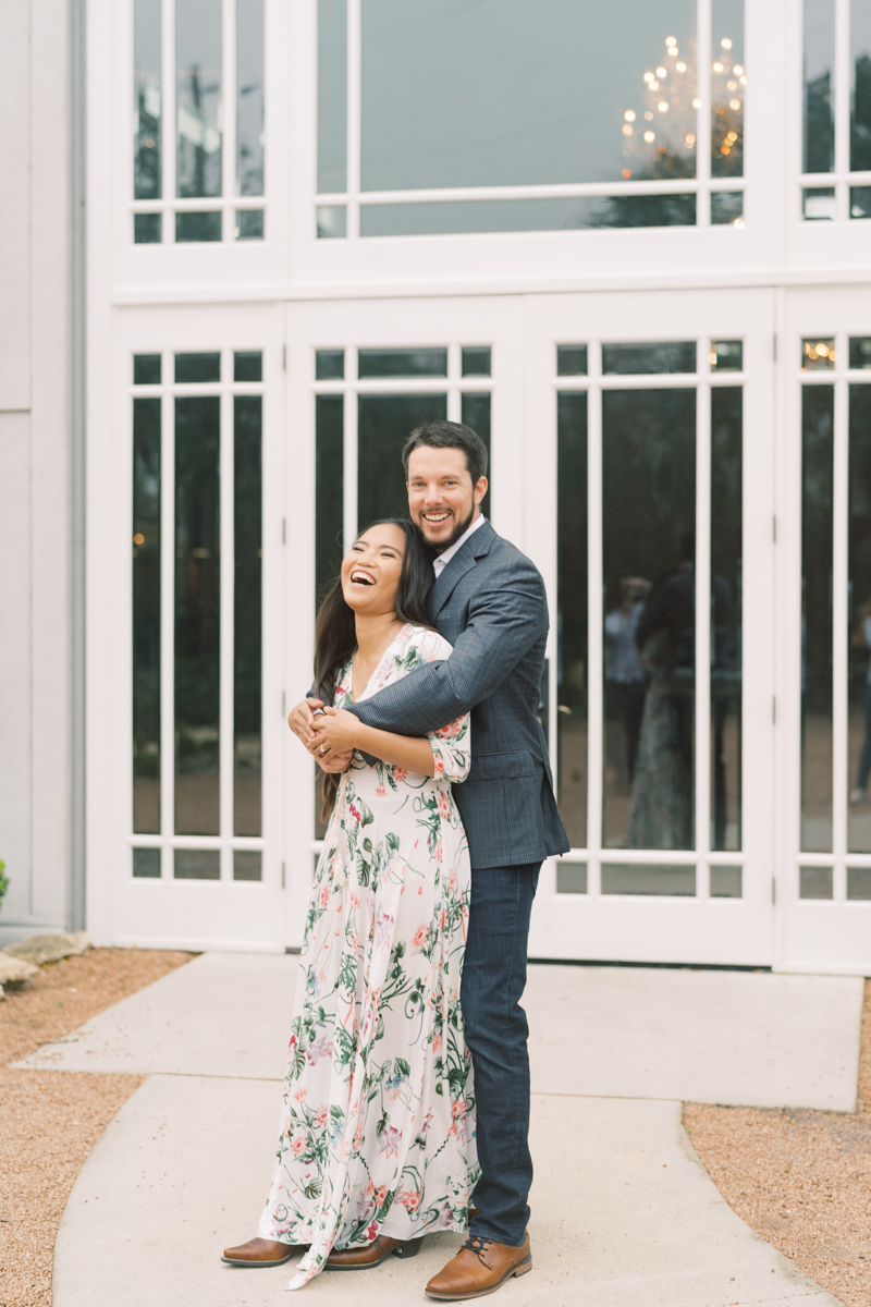 This engagement session at The Addison Grove in Austin Texas is so gorgeous! It's never a bad idea to have your session at your wedding venue!!