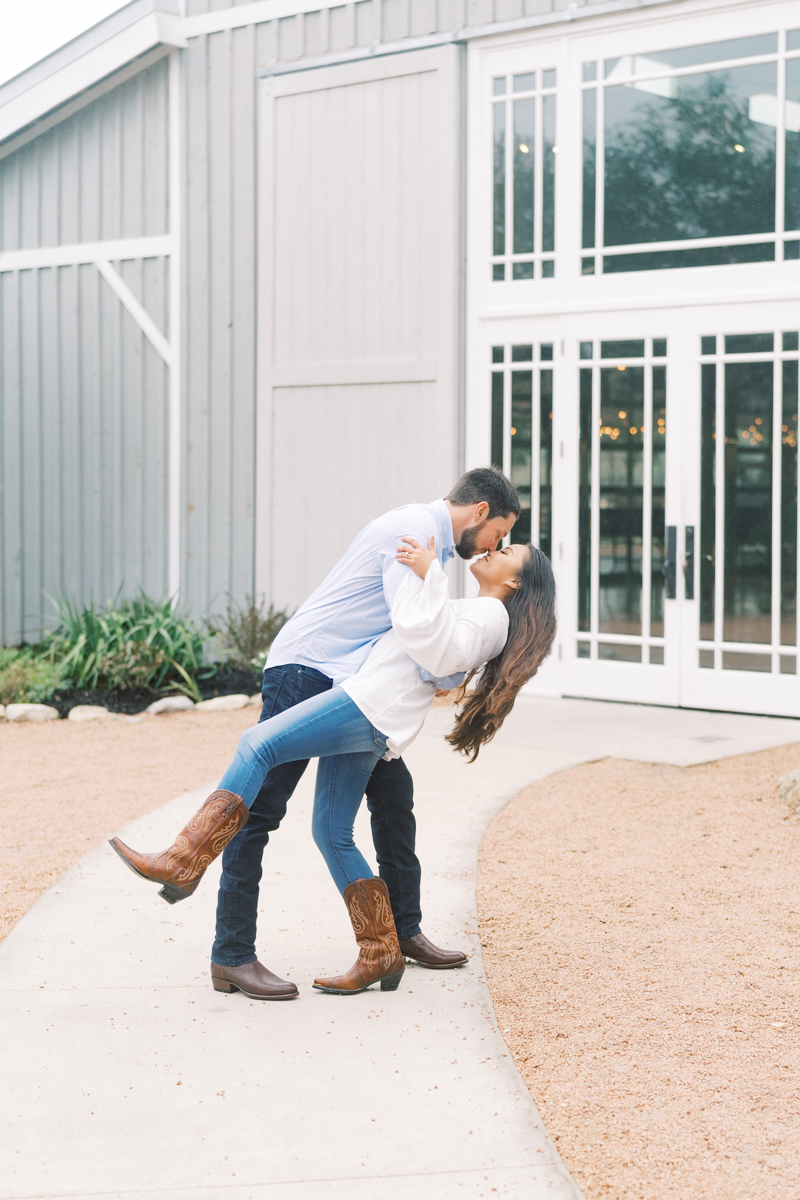 This engagement session at The Addison Grove in Austin Texas is so gorgeous! It's never a bad idea to have your session at your wedding venue!!