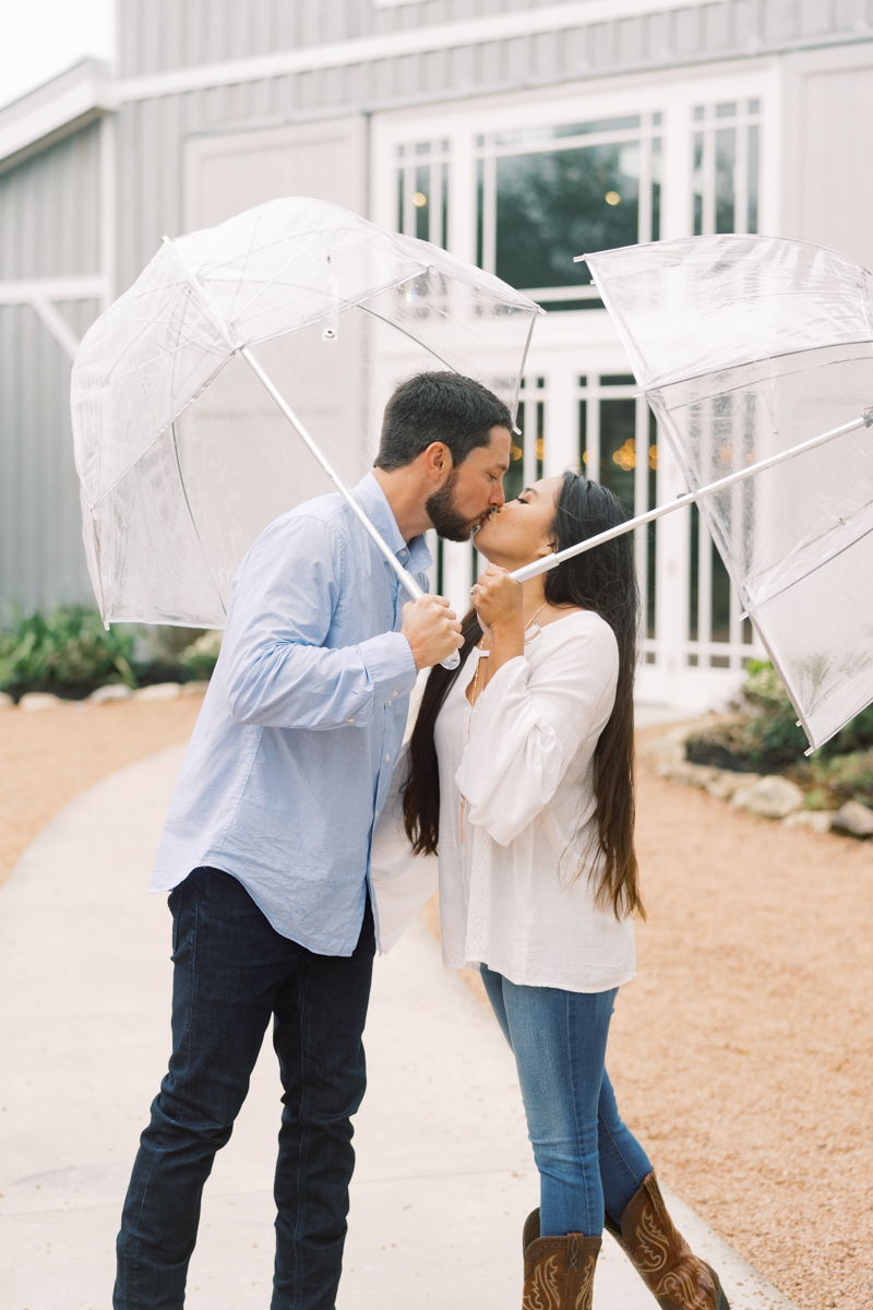 This rainy day engagement session at The Addison Grove in Austin Texas is so gorgeous! It's never a bad idea to have your session at your wedding venue!!