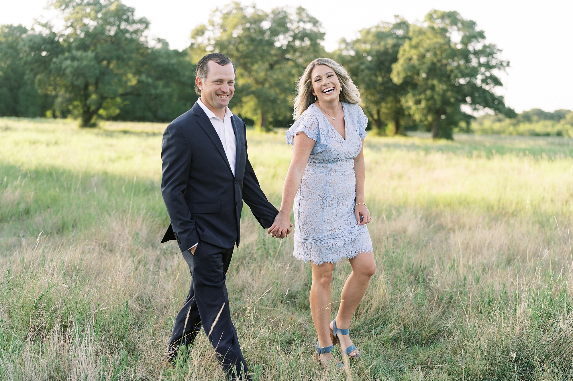 YES you should invite all your animals to your engagement session! Set on the couples' property, this Texas Hill Country engagement session is the perfect mix of goregeous and classic, with sentimental and fun! AND features their cows, horses, and two pups! Click through to read their adorable story and see some perfect outfit inspiration! #engagementsession #texashillcountry #farmengagementpictures