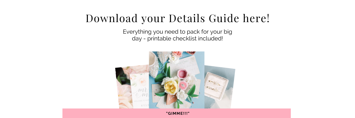 So what are "details" and why are they such a big deal? There’s a reason why we kick off a wedding day with them. Here are all the wedding day details you don't want to forget on your big day! #weddingplanning #weddingtips #weddingdetails #weddingflatlay