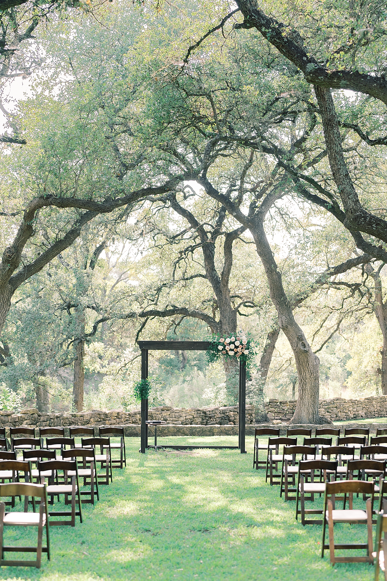 This wedding day at The Addison Grove was perfect in every way! The ceremony was set up in front of the pond under the gorgeous tall trees. Click through to see this gorgeous wedding, and some of the sweetest romantic bride and groom portraits you've ever seen! #theaddisongrove #drippingspringswedding
