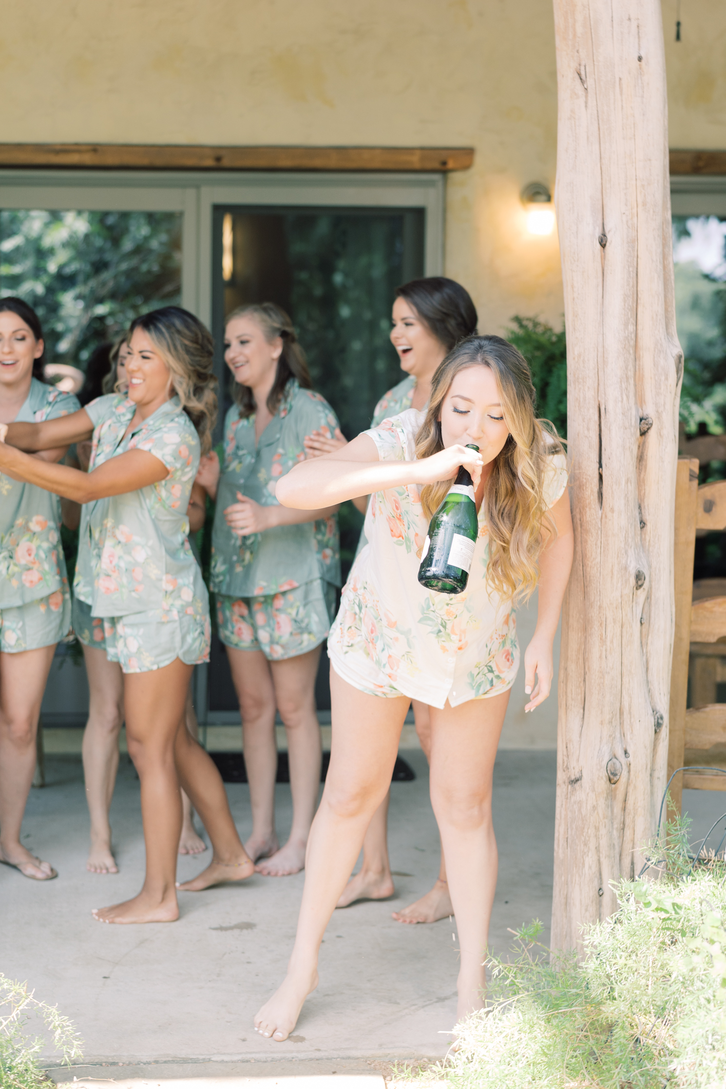 Jac's boho sheer, form fitting lace dress with gorgeous long sleeves is to die for! Their wedding day at Vintage Villas in Lakeway TX (near Austin) has the most beautiful sunset overlooking the water. You have to see for yourself! 