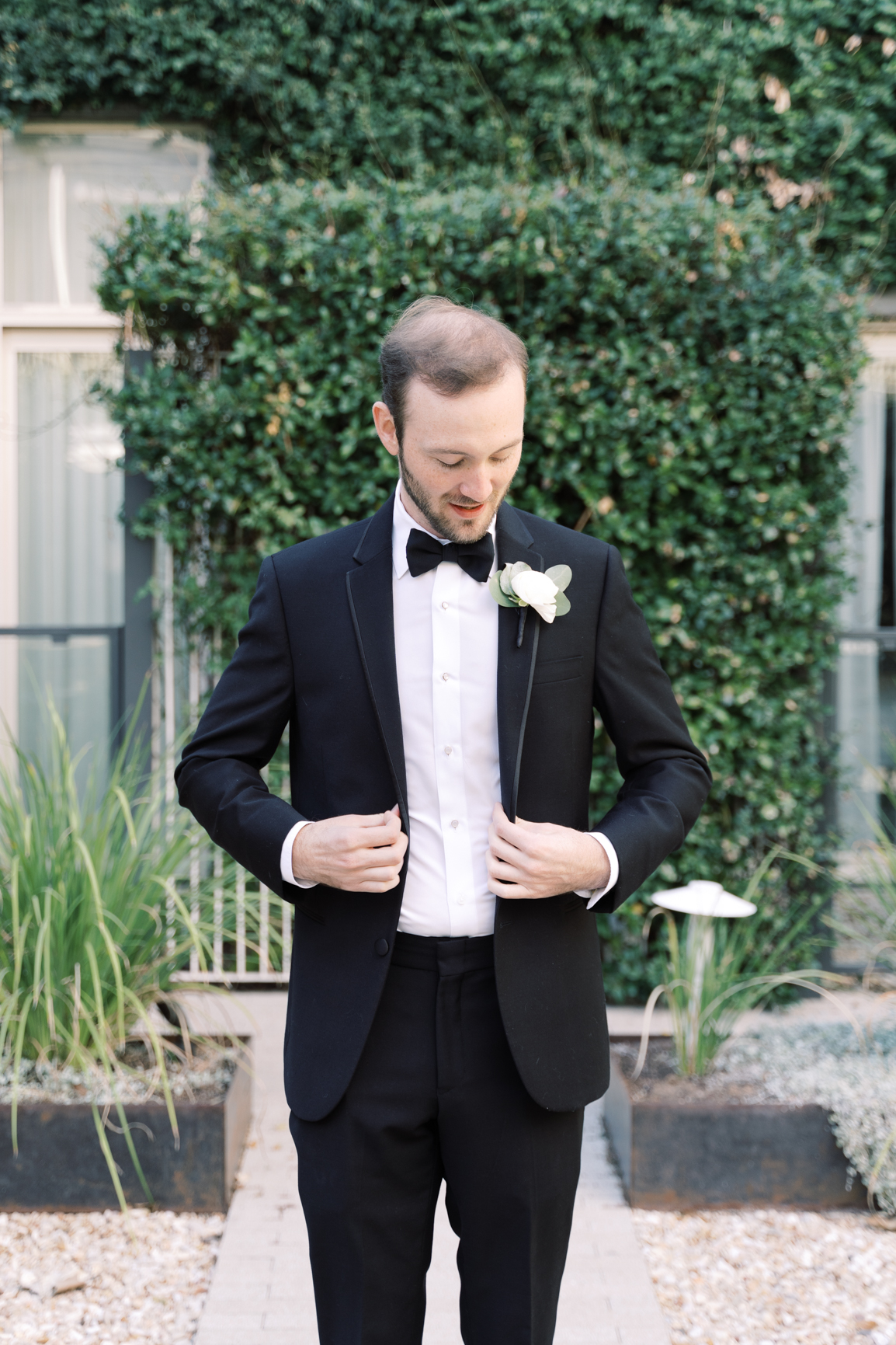 Gorgeous December wedding at Hotel Ella in downtown Austin, TX! Katelyn and Sean brought their dog Huck along as their best pup, had champagne served from a trailer they built themselves! 