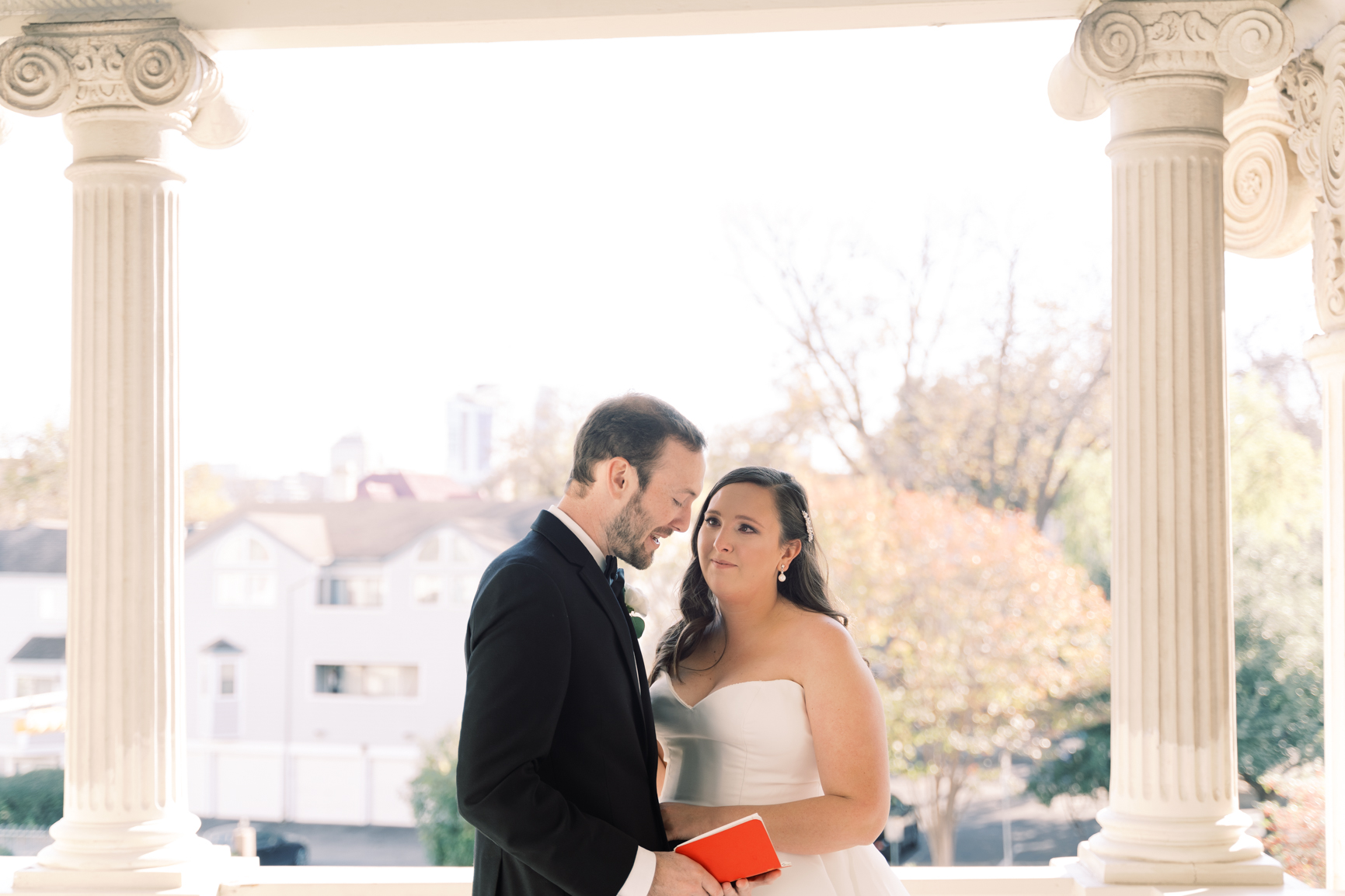 Gorgeous December wedding at Hotel Ella in downtown Austin, TX! Katelyn and Sean brought their dog Huck along as their best pup, had champagne served from a trailer they built themselves! 