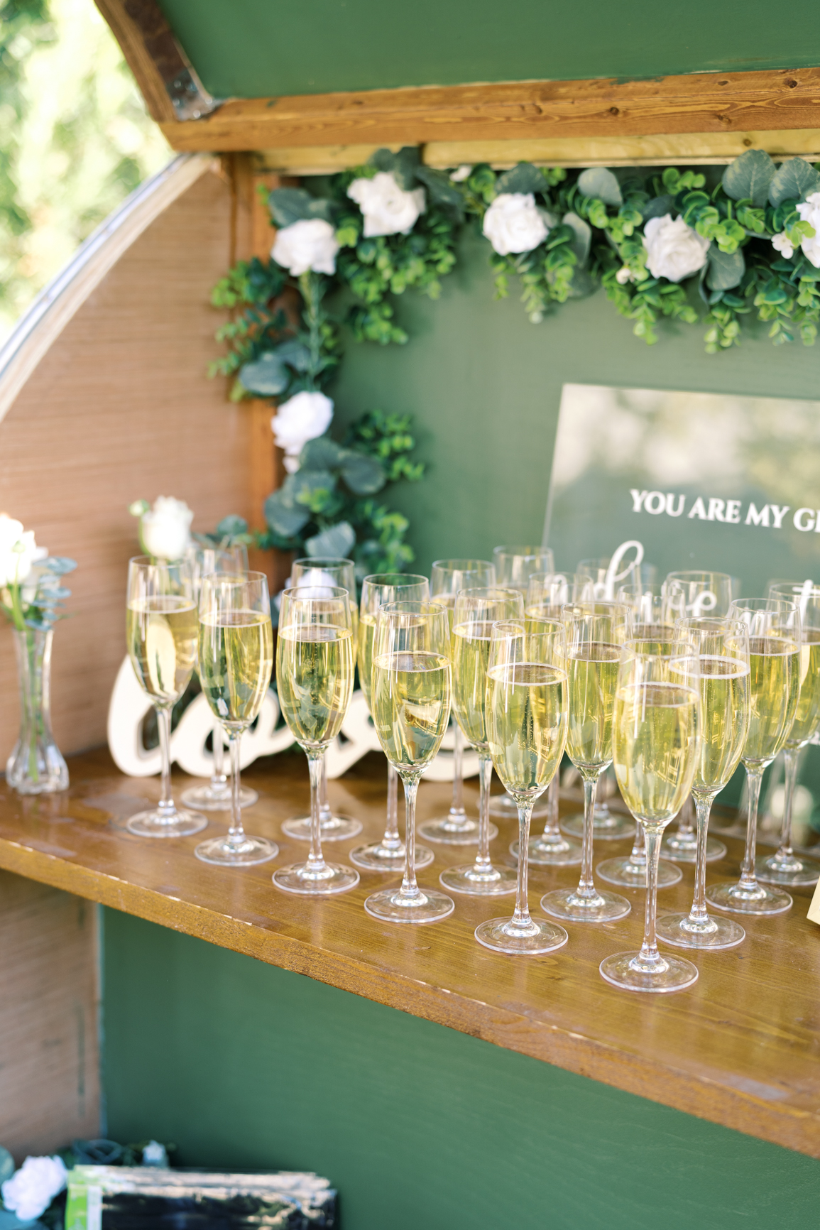 Gorgeous December wedding at Hotel Ella in downtown Austin, TX! Katelyn and Sean brought their dog Huck along as their best pup, had champagne served from a trailer they built themselves! 