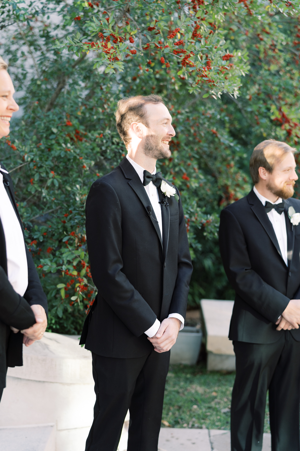 Gorgeous December wedding at Hotel Ella in downtown Austin, TX! Katelyn and Sean brought their dog Huck along as their best pup, had champagne served from a trailer they built themselves! 