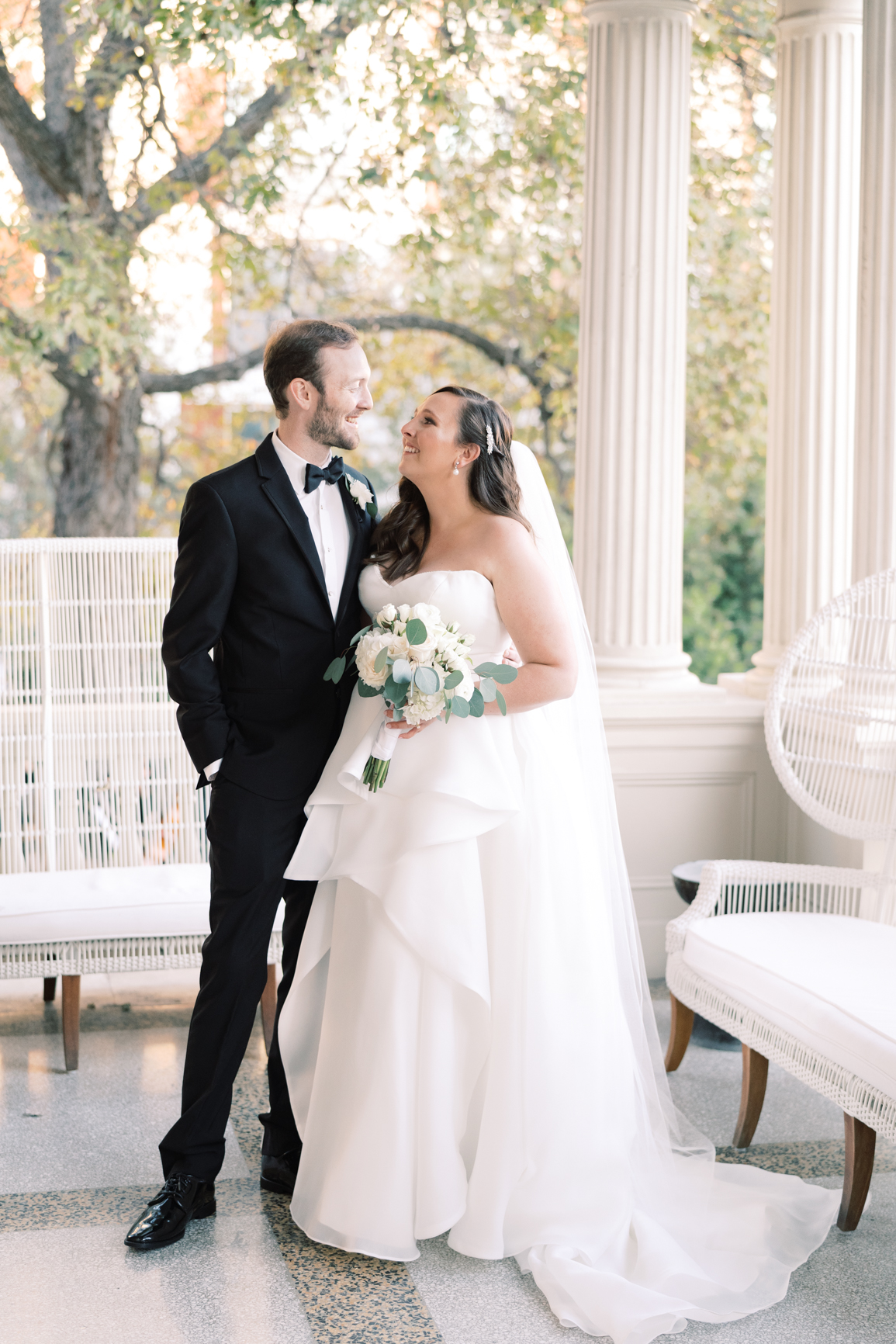 Gorgeous December wedding at Hotel Ella in downtown Austin, TX! Katelyn and Sean brought their dog Huck along as their best pup, had champagne served from a trailer they built themselves! 