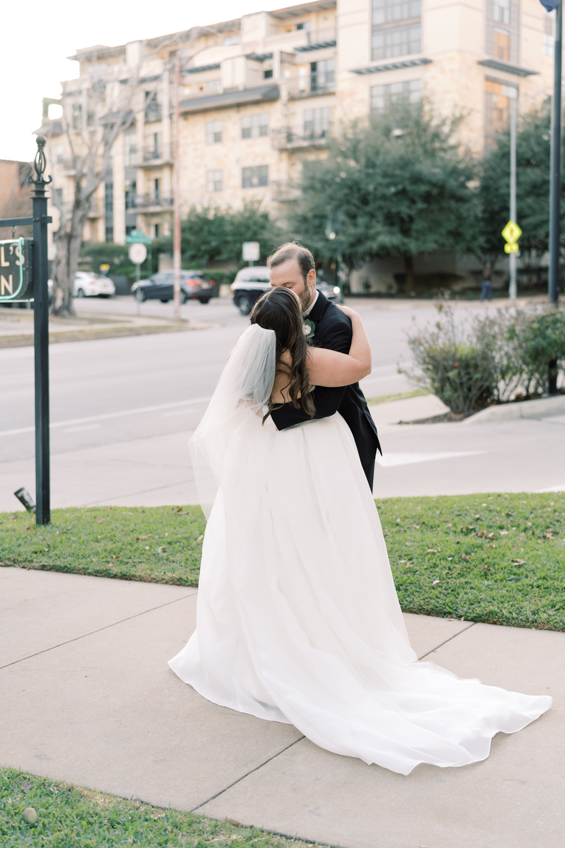 Gorgeous December wedding at Hotel Ella in downtown Austin, TX! Katelyn and Sean brought their dog Huck along as their best pup, had champagne served from a trailer they built themselves! 