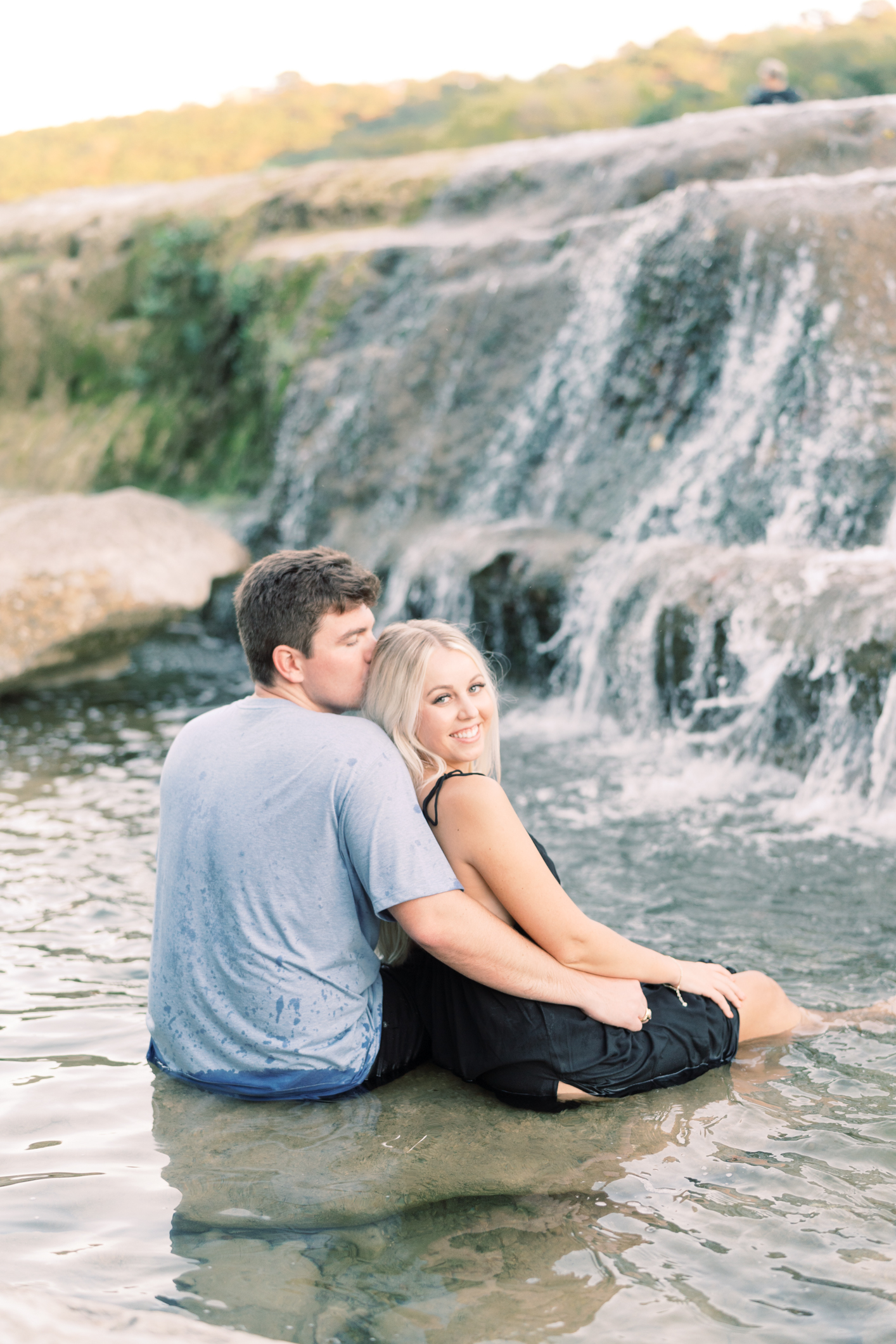 Pro tip for the very coolest (literally) Austin, Texas engagement session: get in the water!! You have to see how dreamy this session is!