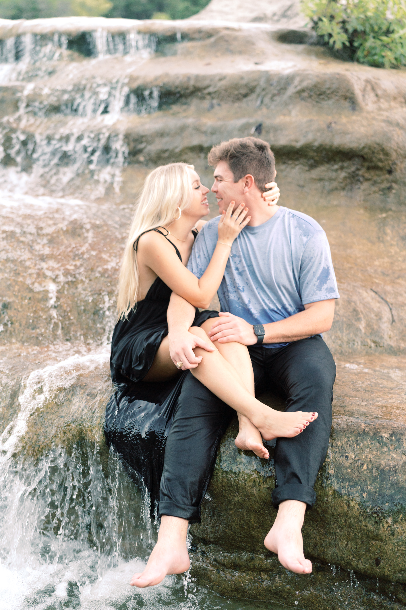 Pro tip for the very coolest (literally) Austin, Texas engagement session: get in the water!! You have to see how dreamy this session is!