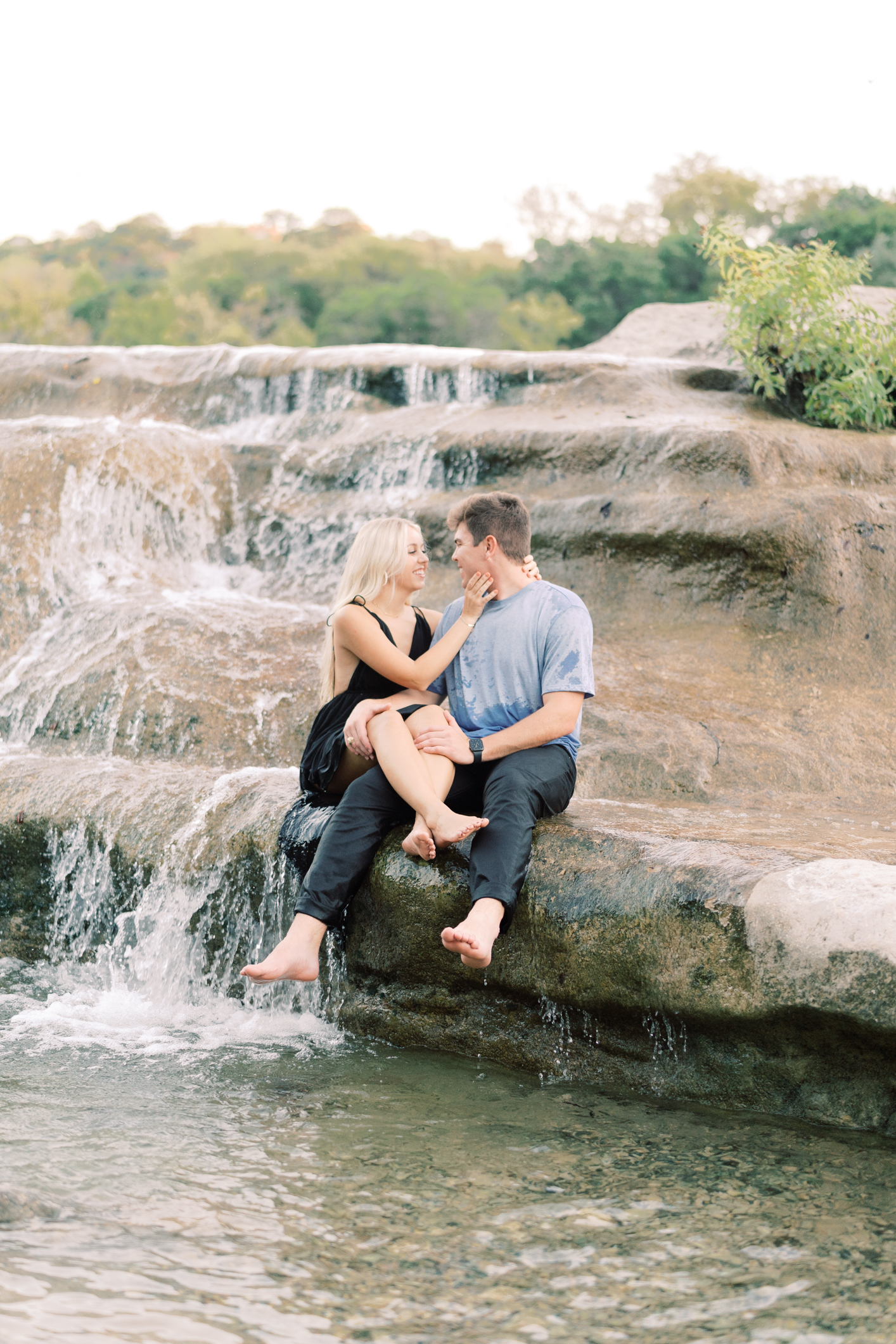 Pro tip for the very coolest (literally) Austin, Texas engagement session: get in the water!! You have to see how dreamy this session is!