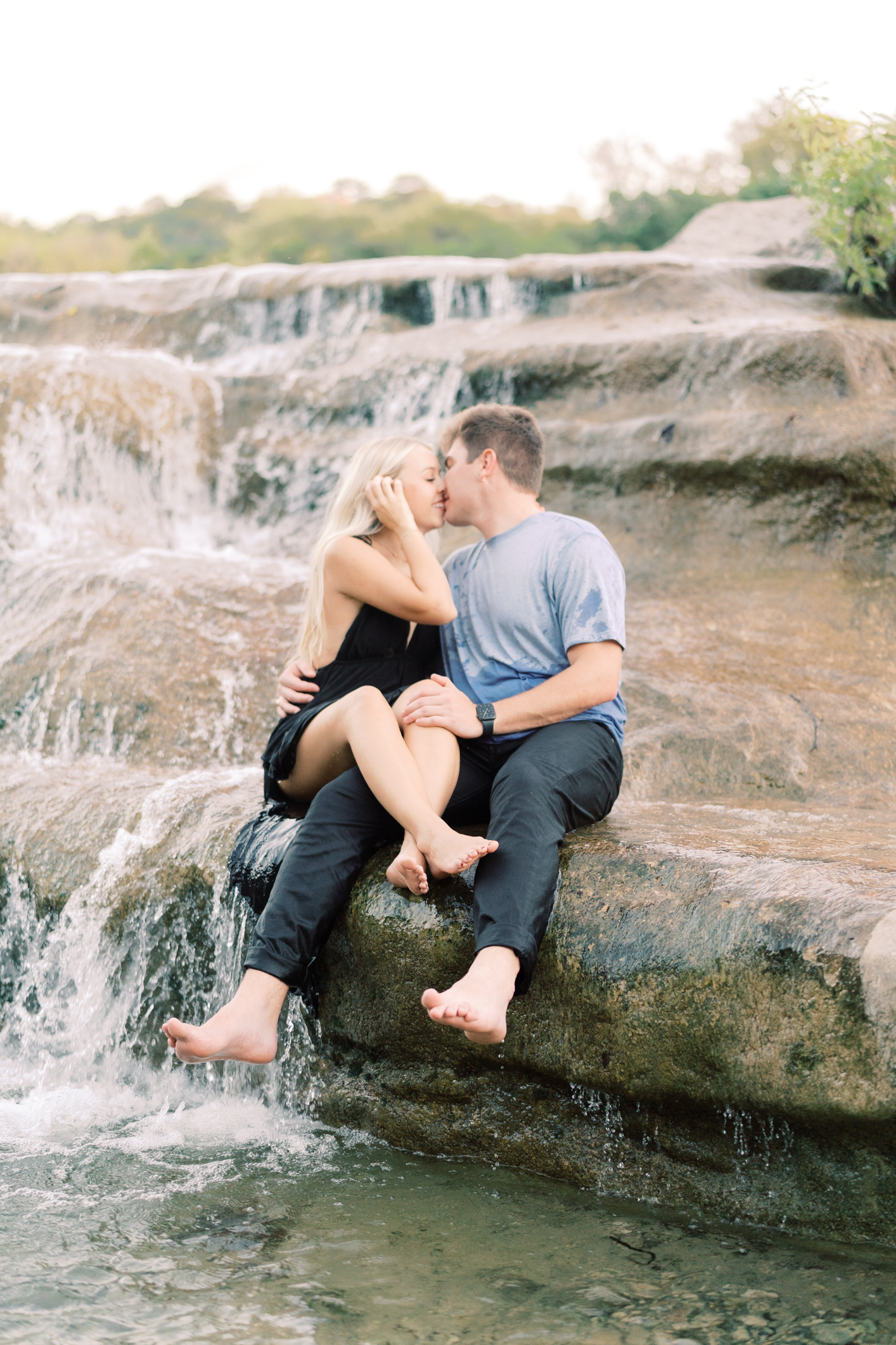 Pro tip for the very coolest (literally) Austin, Texas engagement session: get in the water!! You have to see how dreamy this session is!